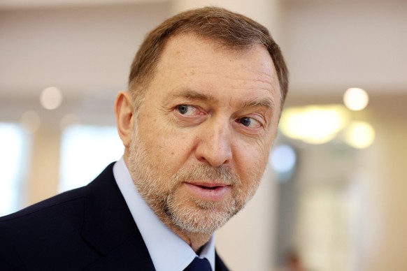 Russia: Congress of Russian Union of Industrialists and Entrepreneurs held in Moscow RUSSIA, MOSCOW - MARCH 16, 2023: Oleg Deripaska, founder of Rusal, GAZ Group and Volnoe Delo Foundation, attends th ...