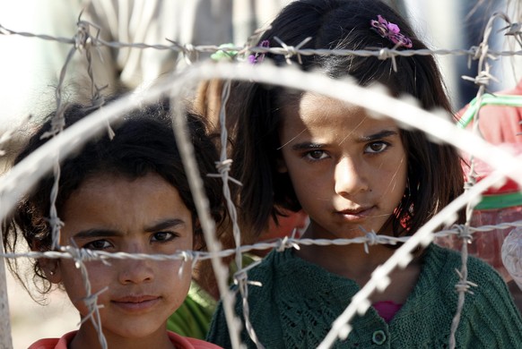 Syrische Flüchtlingskinder in einem Lager in der Türkei.