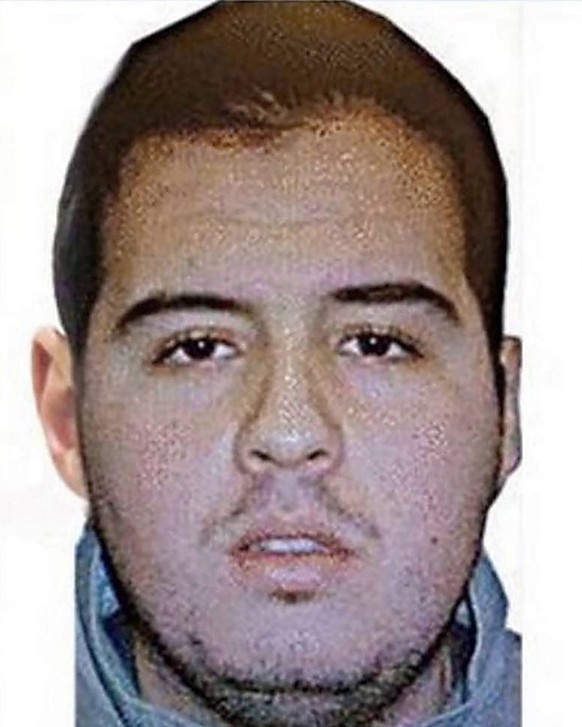 epa05227575 An handout picture made available by Interpol on 23 March 2016 of Brahim El Bakraoui at an unspecified location. Belgian broadcaster RTBF reported on 23 March 2016 that two brothers Khalid ...