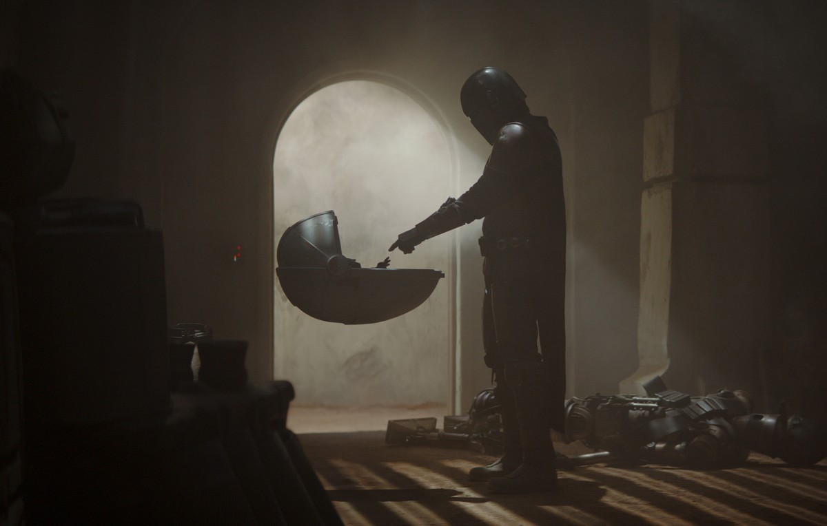 This image released by Disney Plus shows a scene from "The Mandalorian." An announcement on the Star Wars Twitter account Wednesday said new episodes would be available on Disney+ starting o ...