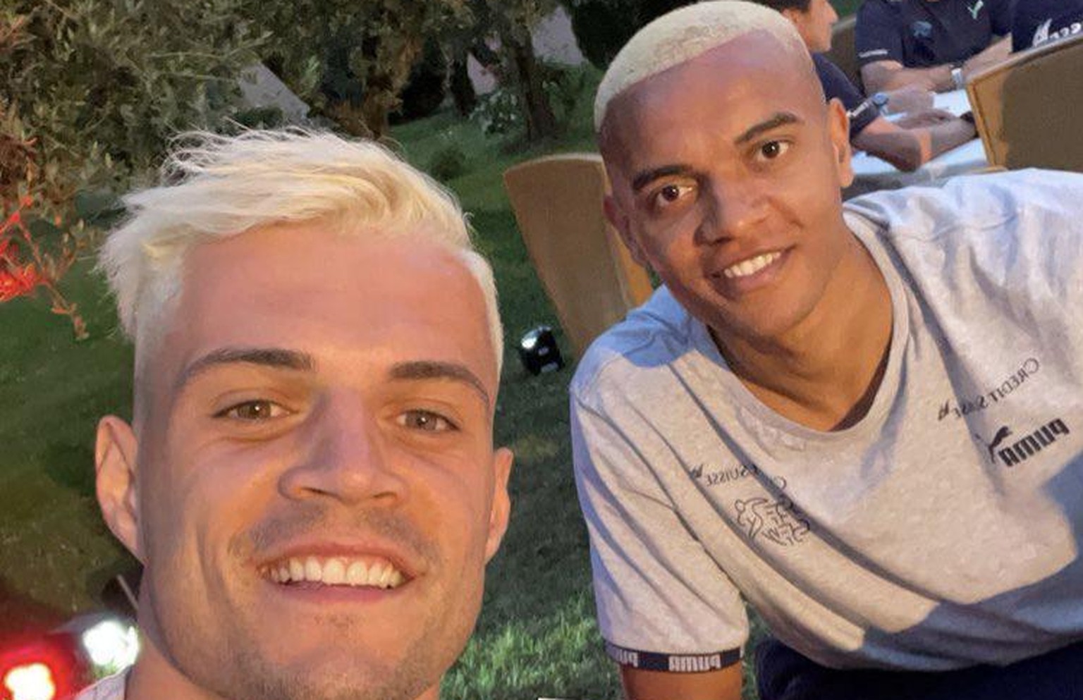 Granit Xhaka und Manuel Akanji – zwei Blondschöpfe sorgen für rote Köpfe.