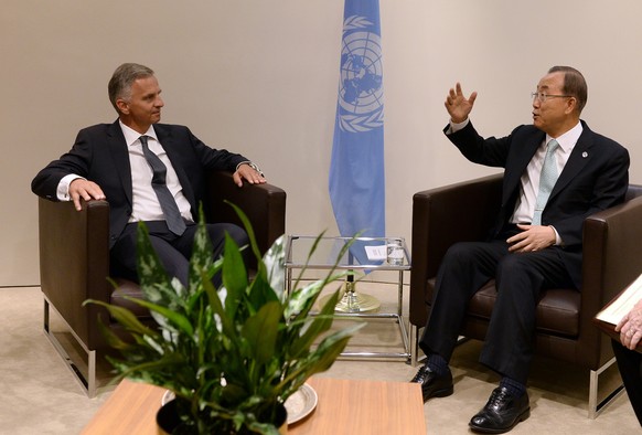 Burkhalter im Gespräch mit UNO-Generalsekretär Ban Ki-Moon