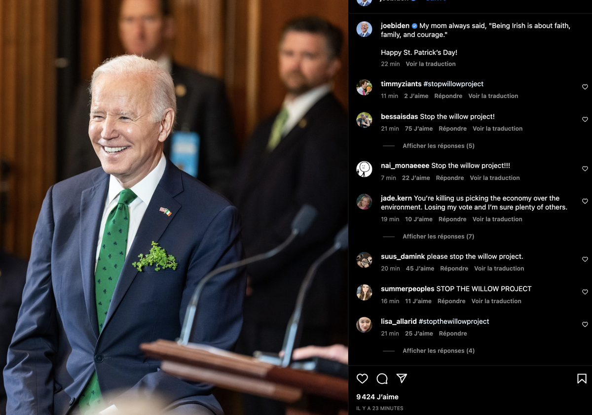 Compte instagram de Joe Biden