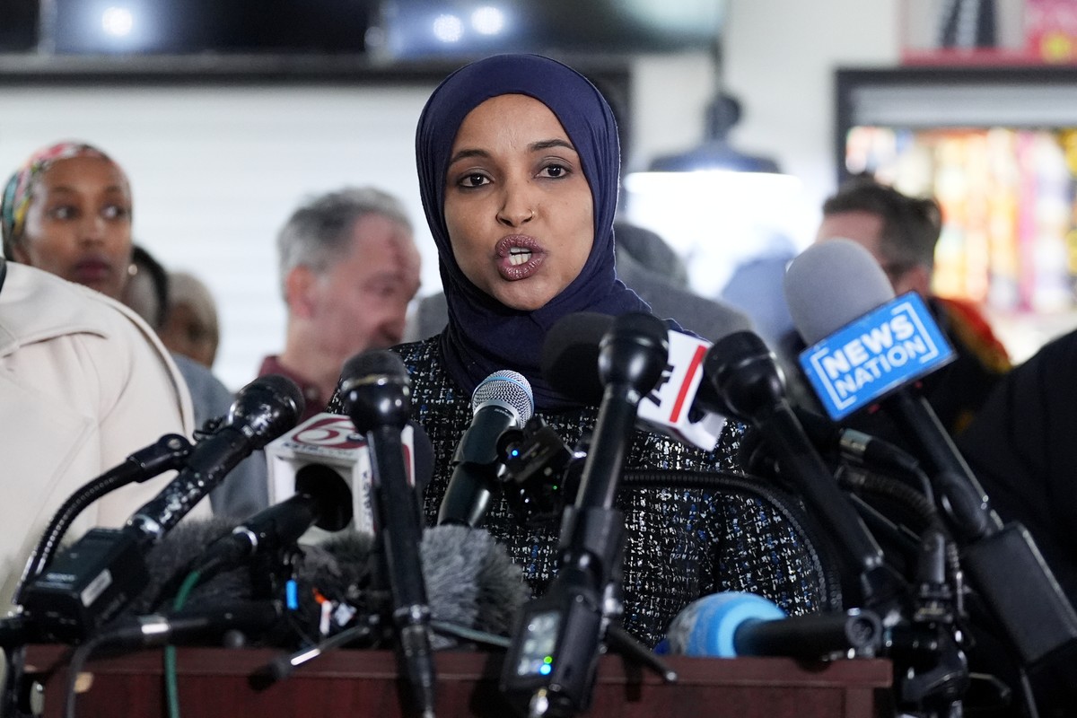 FILE - Rep. Ilhan Omar, D-Minn., speaks during a news conference on Jan. 28, 2026, in Minneapolis. (AP Photo/Adam Gray, File)
Ilhan Omar