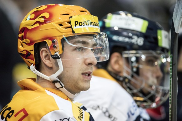 Zugs Topscorer Lino Martschini im Eishockey Meisterschaftsspiel der National League zwischen dem EV Zug und dem HC Fribourg Gotteron am Montag, 4. Maerz 2019, in der Bossard Arena in Zug. (PPR/Alexand ...