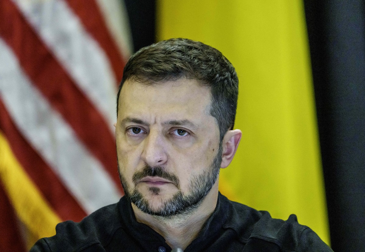 06.09.2024, Rheinland-Pfalz, Ramstein-Miesenbach: Wolodymyr Selenskyj, Pr