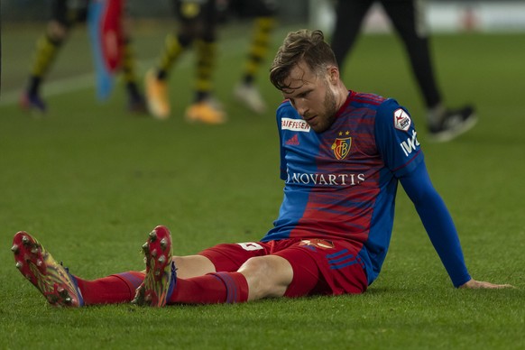 Basels Silvan Widmer nach dem Fussball Meisterschaftsspiel der Super League zwischen dem FC Basel 1893 und dem BSC Young Boys im Stadion St. Jakob-Park in Basel, am Mittwoch, 16. Dezember 2020. (KEYST ...