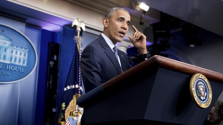 President Barack Obama speaks during a news conference in the Brady press briefing room at the White House, Monday, Nov. 14, 2016, in Washington. (AP Photo/Andrew Harnik)