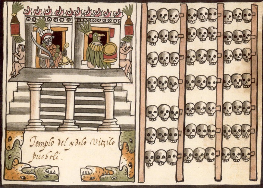 Aztekisches Schädelgestell, Tzompantli