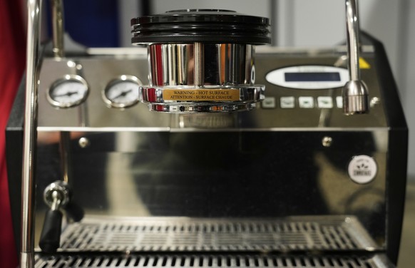 A home espresso machine used daily by David Lynch is pictured at a press preview for &quot;The David Lynch Collection,&quot; an auction event featuring over 450 pieces of memorabilia and personal item ...