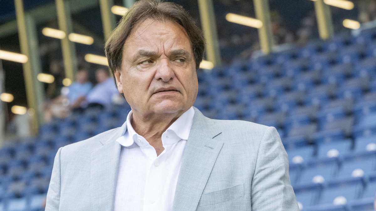 Der Praesident des FC Sion, Christian Constantin vor dem Super League Meisterschaftsspiel zwischen dem FC Luzern und dem FC Sion vom Samstag, 3. August 2024 in Luzern. (KEYSTONE/Urs Flueeler)