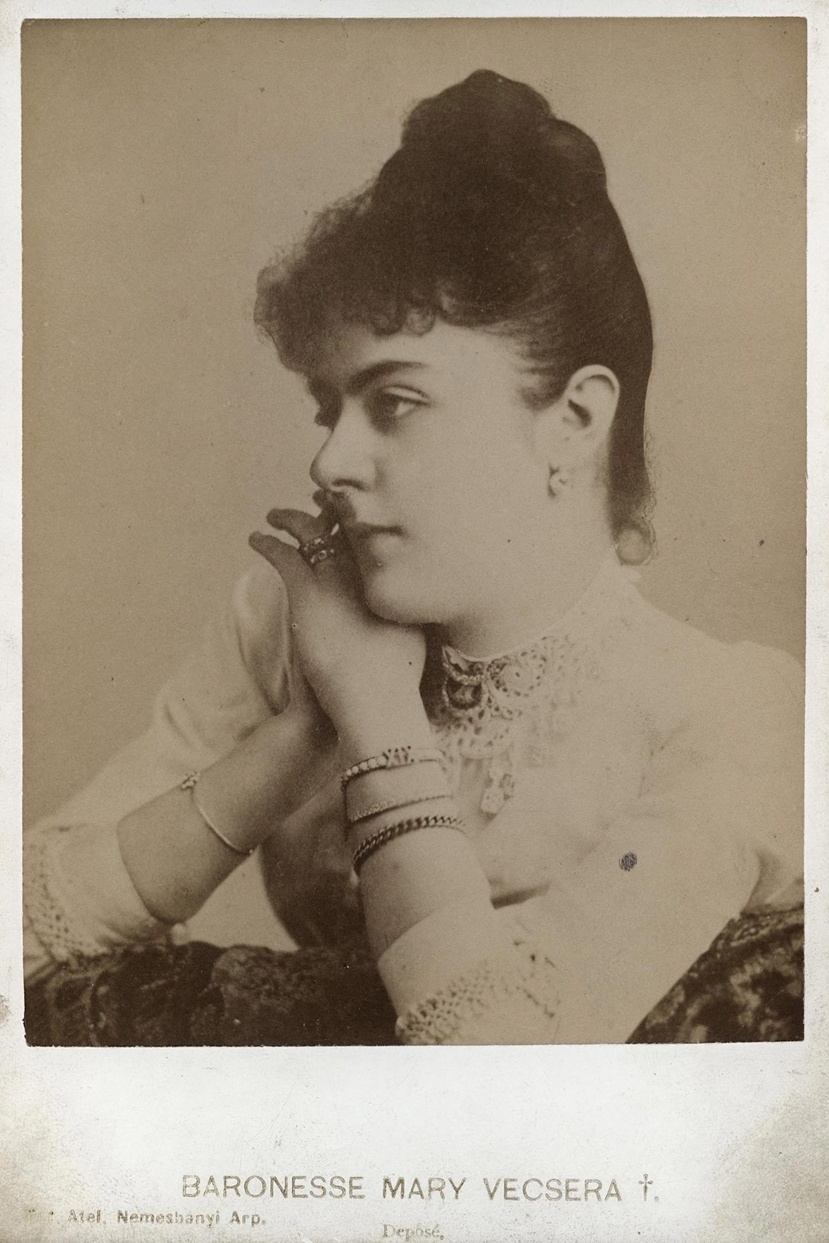epa04869826 An undated handout image provided by the Austrian National Library (Oesterreichische Nationalbibliothek, ONB) on 02 August 2015 of a portrait of Baroness Mary Vetsera. A collection of lett ...