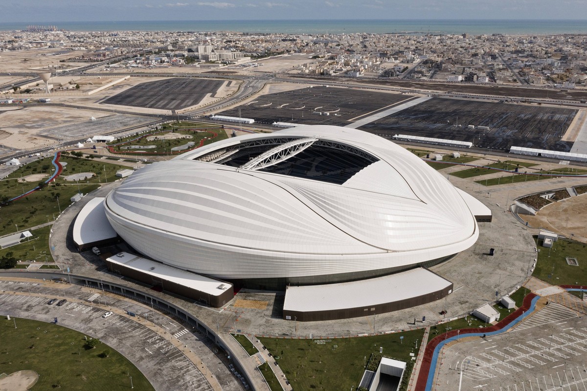 16.12.2019, Vorschau zur Fussball Weltmeisterschaft 2022 in Katar, VAE. Al Wakrah, Qatar, Al Janoub Stadium in Al Wakrah, FIFA-WM-Stadion, *** 16 12 2019, Preview of the 2022 FIFA World Cup in Qatar,  ...