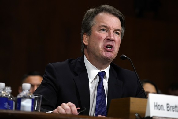epa07052979 Supreme Court nominee Brett Kavanaugh testifies before the Senate Judiciary Committee hearing on the nomination of Brett Kavanaugh to be an associate justice of the Supreme Court of the Un ...