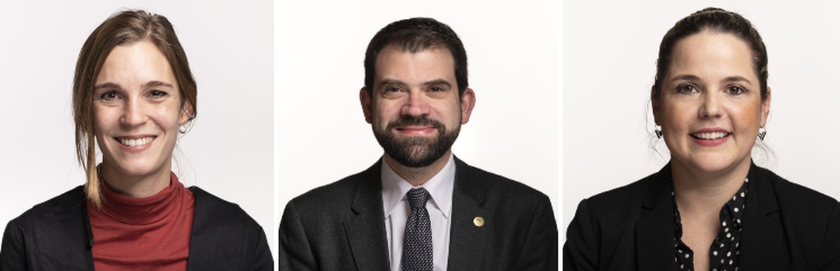Sie reagieren auf die Unterschriften-Krise (von links): Corina Gredig (GLP), Damien Cottier (FDP) und Martina Bircher (SVP). Gemeinsam mit Politikern der übrigen Parteien.