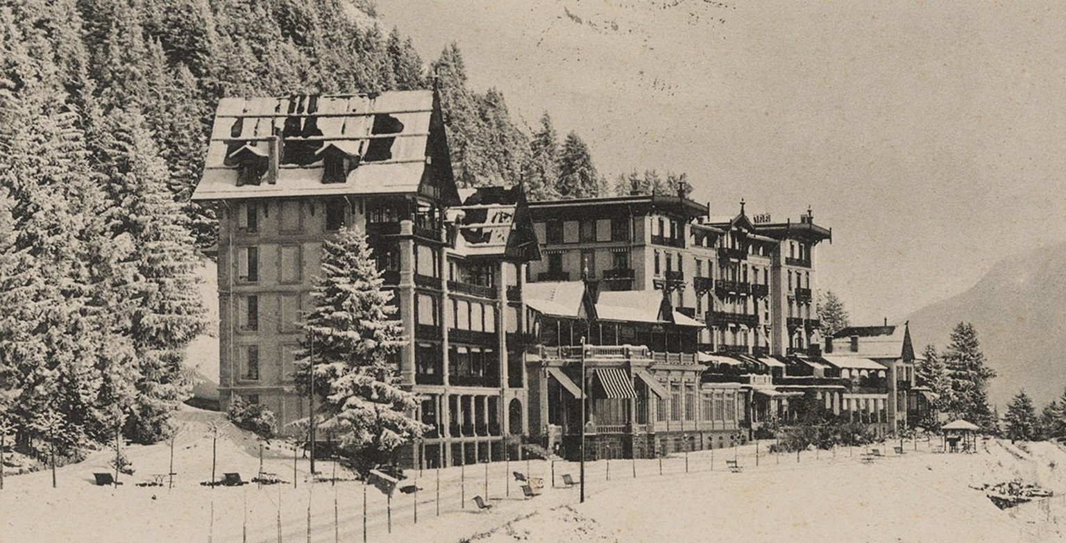Postcard from the sanatorium in Leysin, around 1900.