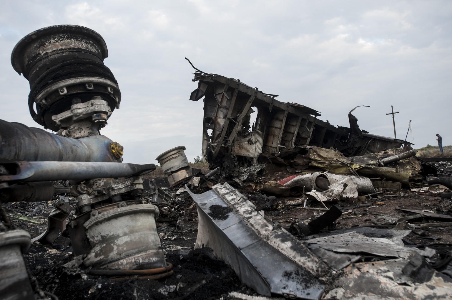Das Flugzeugwrack der MH17.