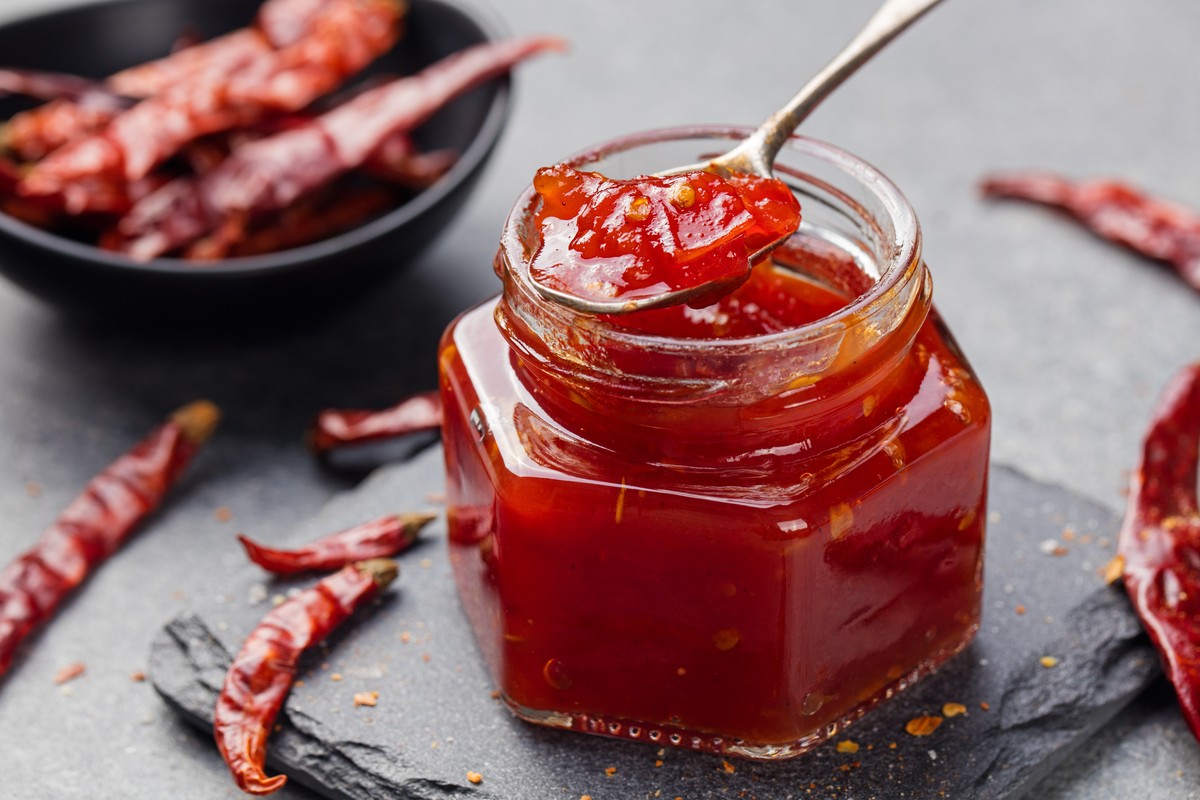 sweet tomato chutney tomaten essen food kochen einkochen
