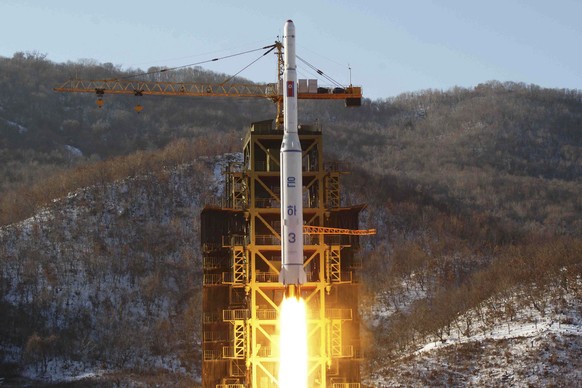 Start einer Langstreckenrakete in Nordkorea. (Archiv)