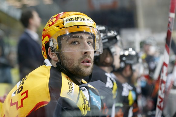 Berns Topscorer Cory Conacher im Eishockey-Meisterschaftsspiel der National League A zwischen dem SC Bern und dem HC Lugano, am Samstag, 23. Januar 2016, in der PostFinance-Arena in Bern. (PHOTOPRESS/ ...