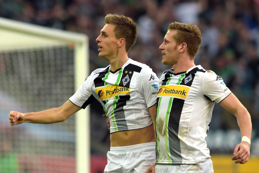 Patrick Hermann und Andre Hahn führen Gladbach zum Sieg.