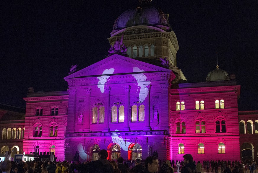 Das Bundeshaus während der Museumsnacht.