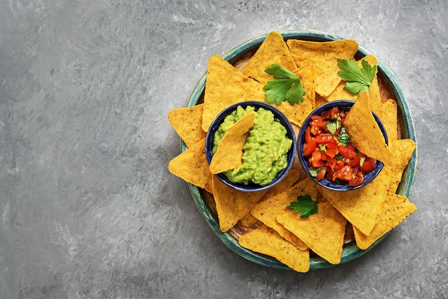 chips and salsa guacamole tortilla chips snack food food