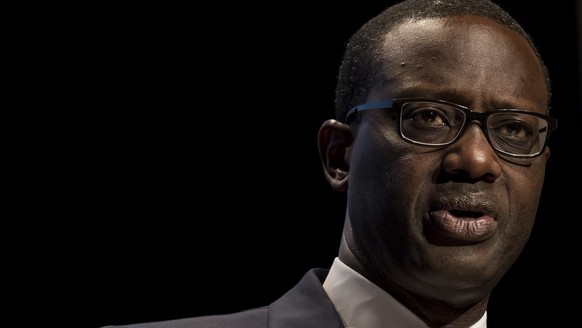 ARCHIVBILD ZUR BEKANNTGABE DES SALAERS 2016 VON CREDIT SUISSE CEO TIDJANE THIAM, AM FREITAG, 24. MAERZ 2017 - Tidjane Thiam, CEO du Credit Suisse Group, parle lors de la douzieme edition du Forum des  ...