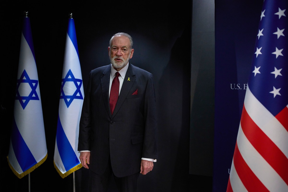 FILE - U.S. Ambassador to Israel Mike Huckabee poses for a photo during an interview in Jerusalem, Aug. 20, 2025. (AP Photo/Ohad Zwigenberg, file)
Mike Huckabee