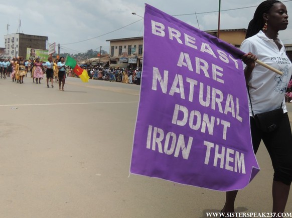 Breat Ironing, Brustbügeln, Protest
http://sisterspeak237.com