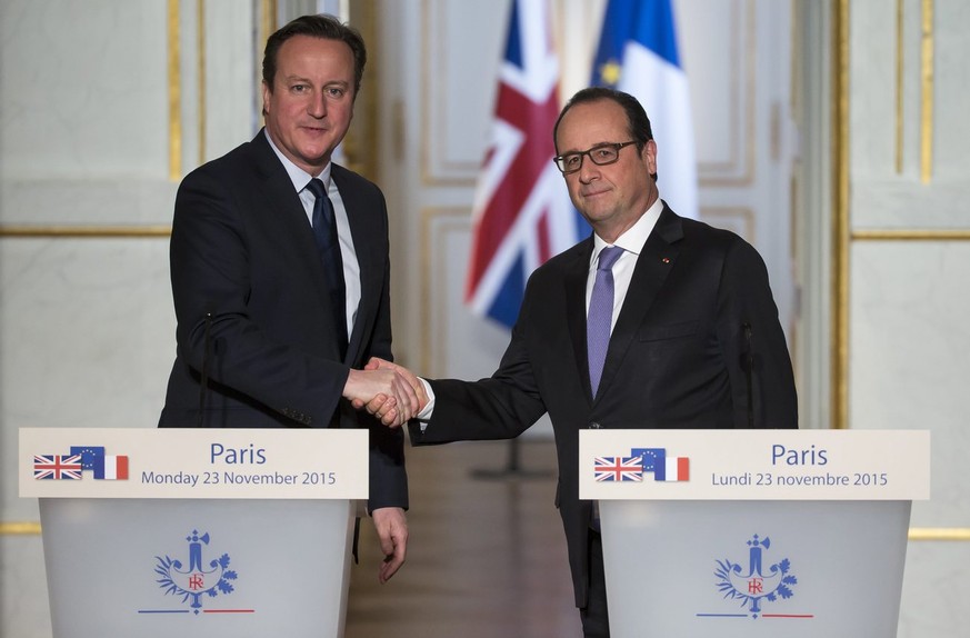 Gemeinsam gegen den «IS»: David Cameron (links) und François Hollande.