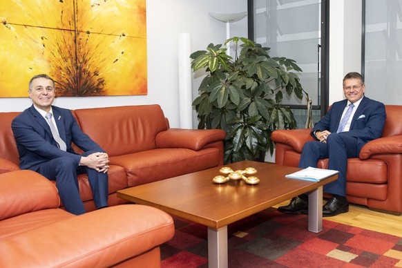 Ignazio Cassis und Maros Sefcovic