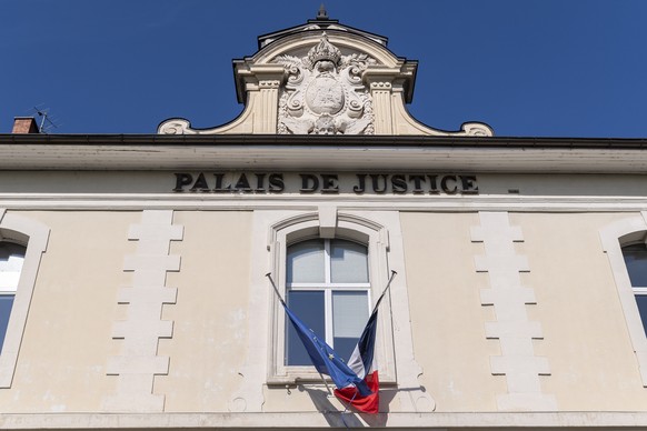 epa07576032 The high court of Bonneville, France, photographed on 16 May 2019. After the former political leader of the Basque terrorist group ETA, Jose Antonio Urrutikoetxea Bengoechea, aka Josu Tern ...