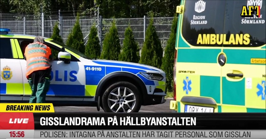 Live-Berichterstattung zum Geiseldrama in Schweden.