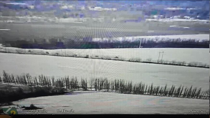 Un colonne de blindés ukrainiens dans éa région de Koursk