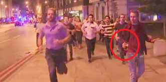 Mit dem Bier in der Hand auf der Flucht: So locker nimmt dieser Brite die Terrorattacke