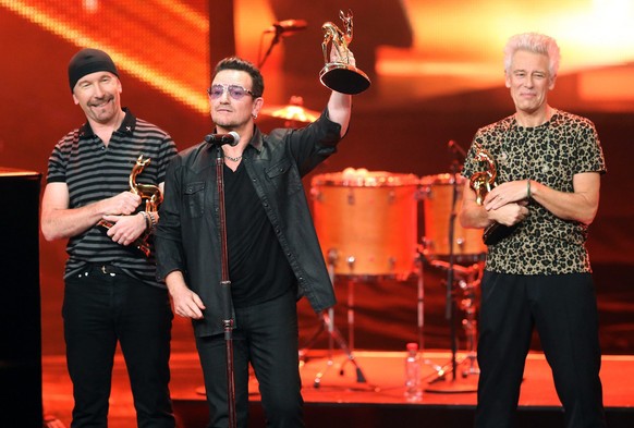 Die Band U2 mit Frontmann Bono.