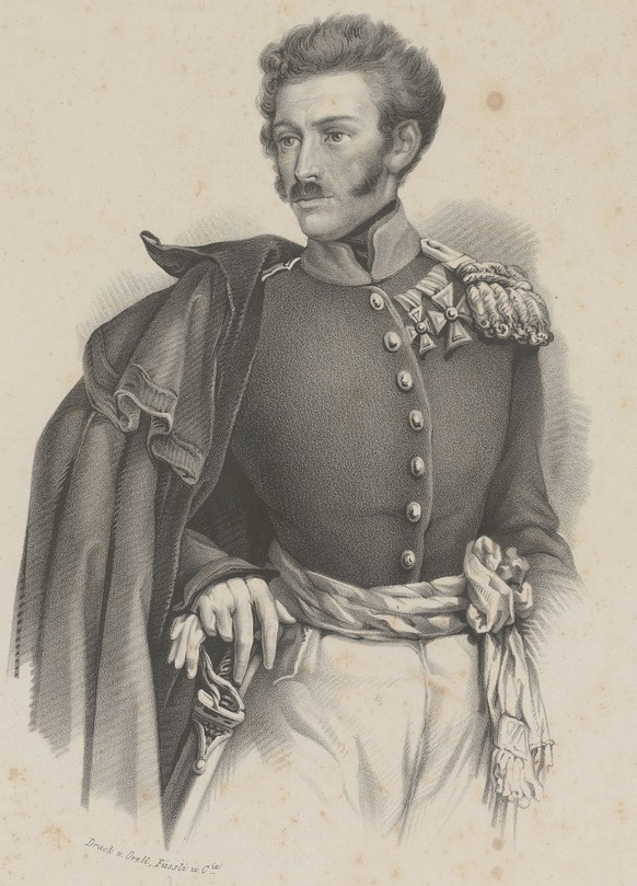 Sonderbundskrieg: General Johann Ulrich von Salis-Soglio, Oberkommandant des Sonderbundes, um 1847.