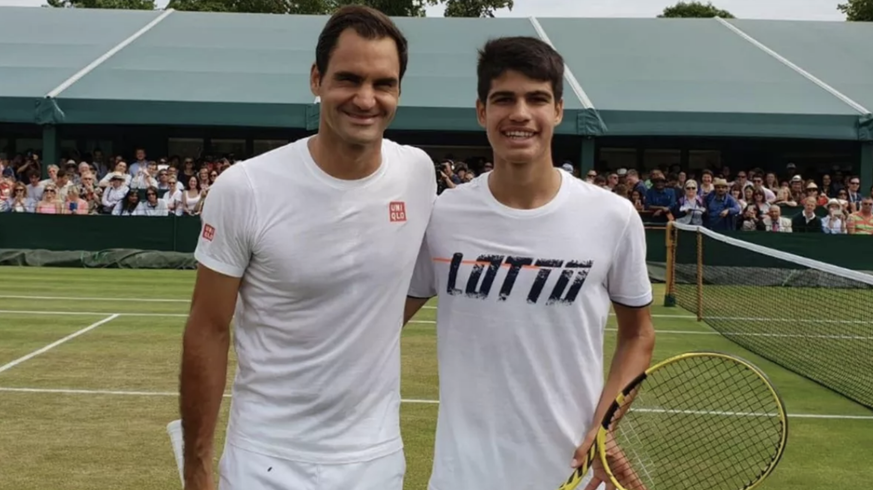 Roger Federer und Carlos Alcaraz