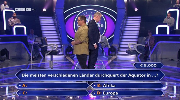 Wer wird Millionär? Kandidat blamiert sich.