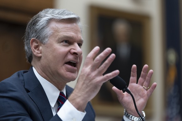 FBI Director Christopher Wray testifies before a House committee about the July 13 shooting at a campaign rally in Butler, Pa., Wednesday, July 24, 2024, on Capitol Hill. Wray said that the FBI will & ...