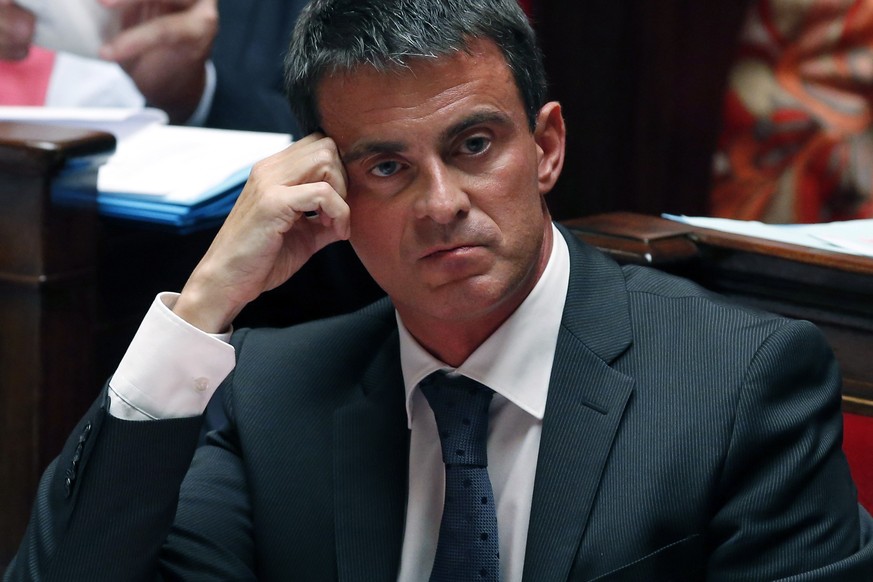 Manuel Valls im französischen Parlament – Zuversicht sieht anders aus.