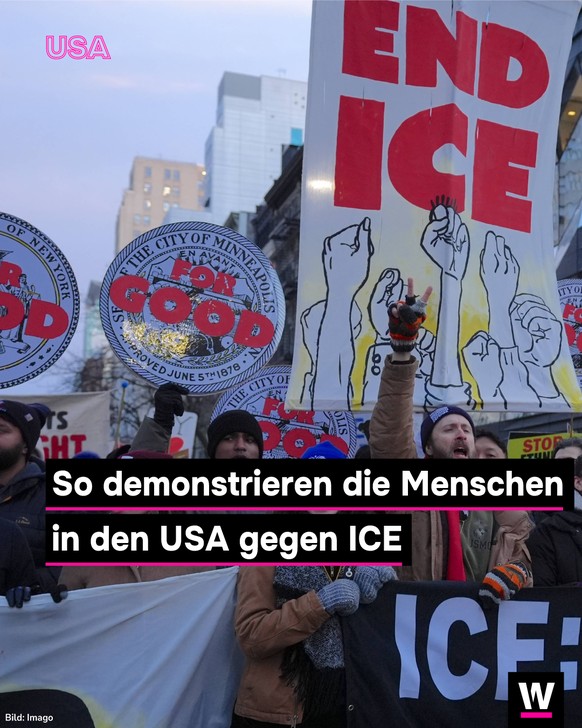 <p>Menschen in den ganzen USA gehen auf die Strasse, um gegen die ICE-Agent:innen zu demonstrieren.</p>