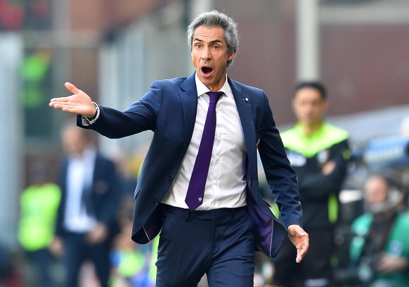 epa05898979 Fiorentina&#039;s Portuguese coach Paulo Manuel Carvalho Sousa reacts during the Italian Serie A soccer match Uc Sampdoria vs Acf Fiorentina at Luigi Ferraris Stadium in Genoa, Italy, 09 A ...