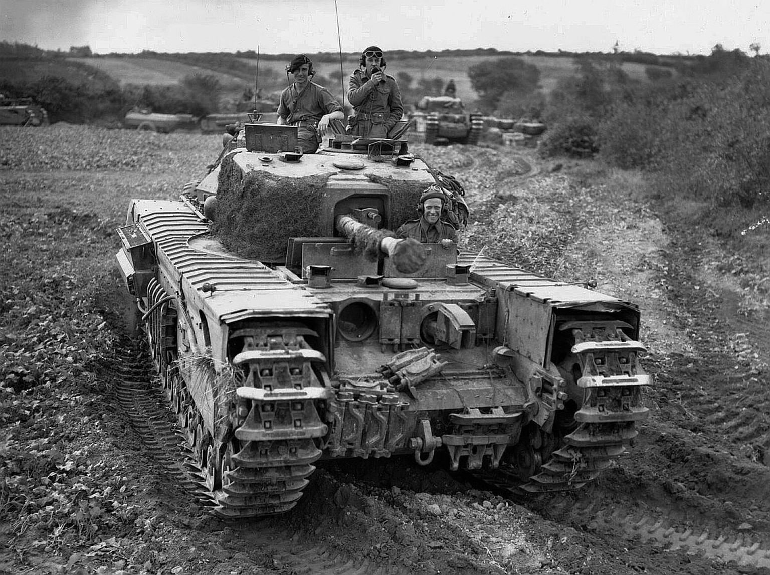 Der erfolgreichste britische Sturmpanzer wurde nach Churchill benannt. Frankreich, 1944.&nbsp;