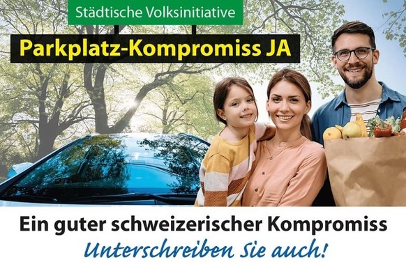 Initiativbogen städtische Initiative «JA zum fairen Parkplatz-Kompromiss»