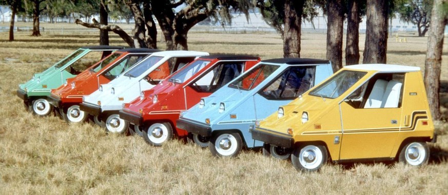 sebring-vanguard citicar elektroauto USA 1970er retro https://en.wikipedia.org/wiki/Citicar https://knowhow.pp.ua/citicar/