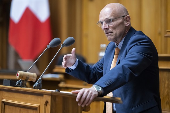 Alfred Heer, SVP-ZH, spricht zur Grossen Kammer, an der Sommersession der Eidgenoessischen Raete, am Mittwoch, 31. Mai 2023 im Nationalrat in Bern. (KEYSTONE/Alessandro della Valle)