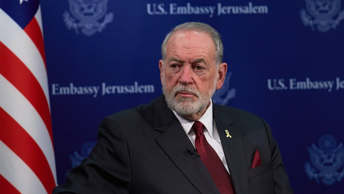 FILE - U.S. Ambassador to Israel Mike Huckabee is seen during an interview in Jerusalem, Wednesday, Aug. 20, 2025. (AP Photo/Ohad Zwigenberg, File)
Mike Huckabee