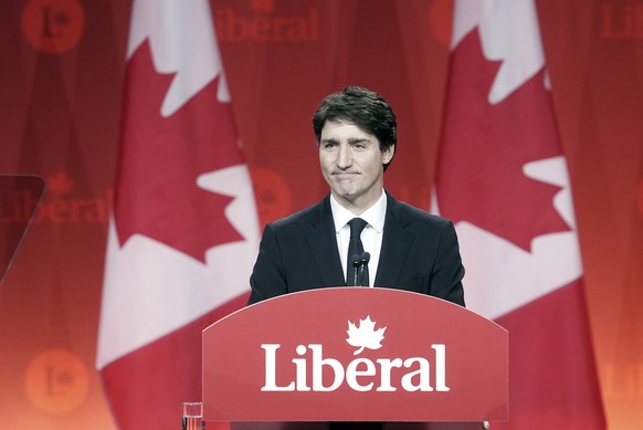 Canadian Prime Minister Justin Trudeau speaks during the Liberal leadership announcement in Ottawa, Ontario, Sunday, March 9, 2025. (Adrian Wyld/The Canadian Press via AP)
Justin Trudeau